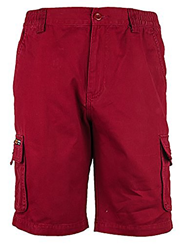 SOUNON Herren Cargo Shorts Bermudas Bordeauxrot, Groesse: 4XL von SOUNON