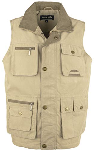 SOUNON Herren Micofaser Weste, Outdoor-Weste Sandbraun, Groesse: L von SOUNON