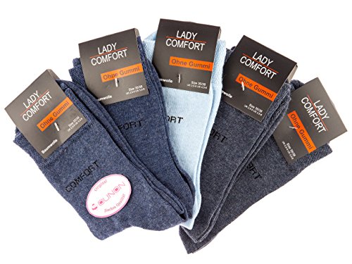 SOUNON 10 Paar Damen Socken ohne Gummi (4564), Groesse: 39-42 von SOUNON