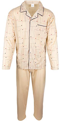 SOUNON Formen Herren Pyjama - Beige, Groesse: 3XL von SOUNON