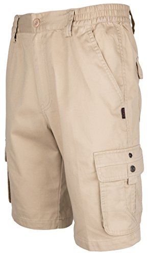 SOUNON Herren Cargo Shorts Bermudas Beige, Groesse: M von SOUNON