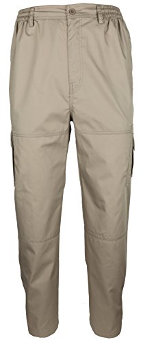 SOUNON Herren Cargohose, Cargo Pants aus 65% Baumwolle, 35% Polyester - Beige (M3), Groesse: 2XL von SOUNON