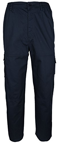 SOUNON Herren Cargohose, Cargo Pants aus 65% Baumwolle, 35% Polyester - Dunkelblau (M3), Groesse: L von SOUNON
