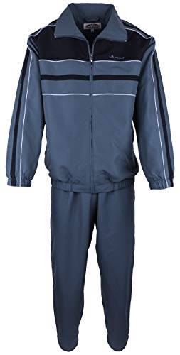 SOUNON Herren Microfaser Sportanzug, Jogginganzug, Trainingsanzug, Freizeitanzug, Hausanzug - Schiefergrau, Groesse: XL von SOUNON