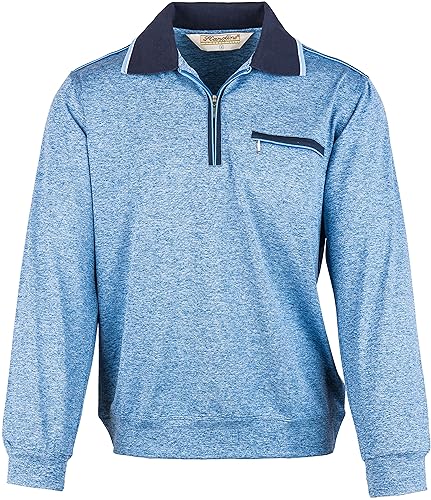 SOUNON Langarm-Poloshirt für Herren Hellblau (M1), Groesse: M von SOUNON