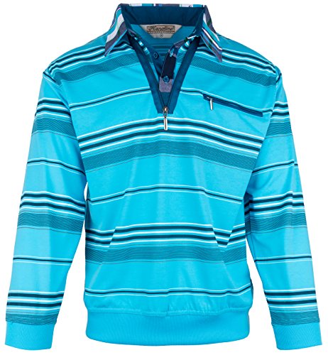 SOUNON Langarm-Poloshirt für Herren Hellblau (M4), Groesse: L von SOUNON
