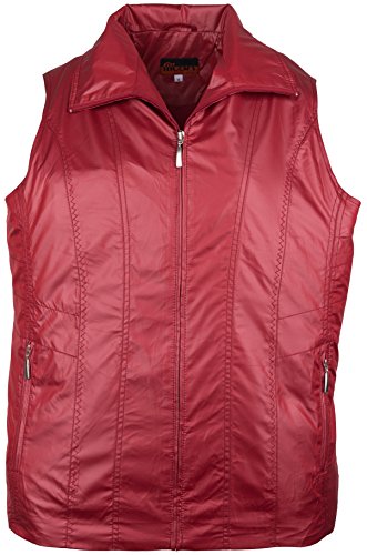 SOUNON Modische Damen Micro Satin Westen Rot, Groesse: XL von SOUNON