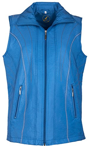 SOUNON Modische Damen Micro Satin Westen Royalblau, Groesse: 3XL von SOUNON