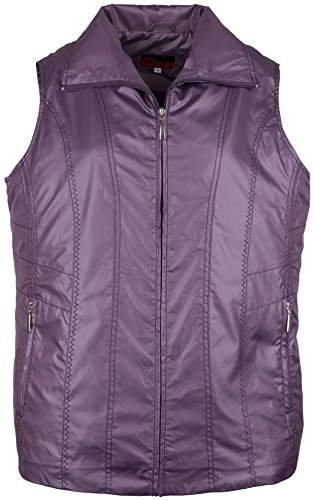 SOUNON Modische Damen Micro Satin Westen Violett, Groesse: 3XL von SOUNON