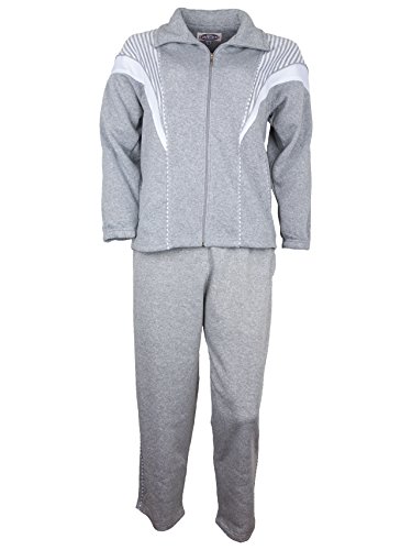 SOUNON Paris Damen Baumwolle Jogginganzug - Grau, Groesse: L von SOUNON