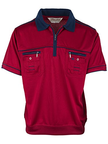 SOUNON Polohemd Poloshirt für Herren Bordeauxrot, Groesse: 5XL von SOUNON