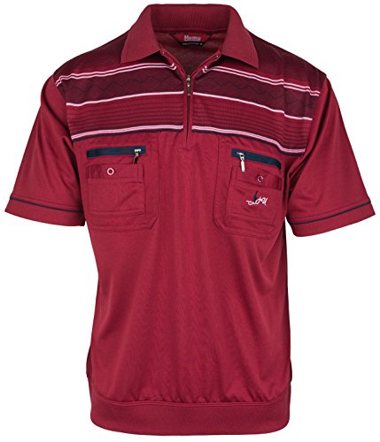 SOUNON Polohemd Poloshirt für Herren Bordeauxrot (M4), Groesse: M von SOUNON