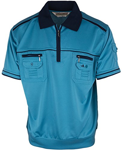 SOUNON Polohemd Poloshirt für Herren Stahlblau, Groesse: 4XL von SOUNON