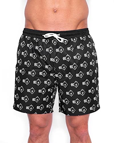 SOURKRAUTS Badeshort Eddie - Herren Badehose in Schwarz in Gr. XXL von SOURKRAUTS