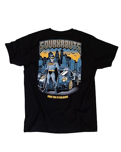 SOURKRAUTS Herren T-Shirt Badmobil - Männer Shirt in Schwarz in Größe S von SOURKRAUTS