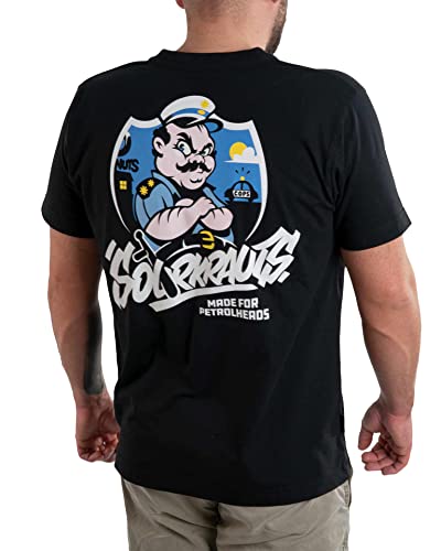 SOURKRAUTS Herren T-Shirt Officer D. - Männer Shirt in Schwarz in Größe S von SOURKRAUTS