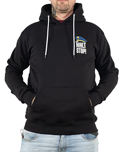 SOURKRAUTS Hoodie Herren Coplove Größe M - Männer Kapuzenpulli Schwarz - Pullover mit Kapuze von SOURKRAUTS