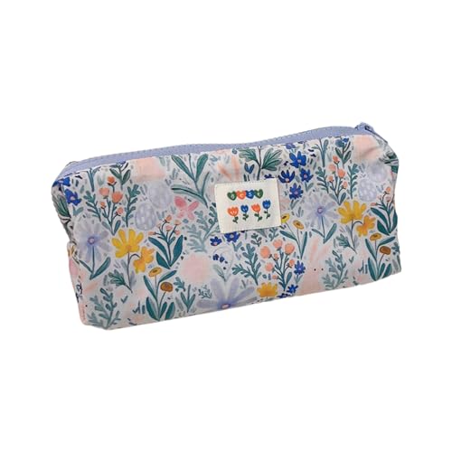 SOUTHJIELING Kosmetiktasche mit Blumenmuster, Kosmetiktasche, Reise-Make-up-Organizer-Tasche für Körperpflege, Bleistifte, Schreibwaren von SOUTHJIELING
