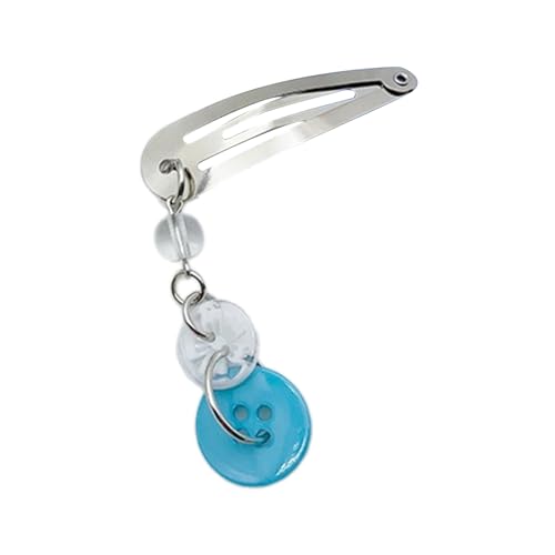 SOUTHJIELING Modische Haarspange mit buntem Knopf-Anhänger, perfektes Geschenk für Kinder von SOUTHJIELING