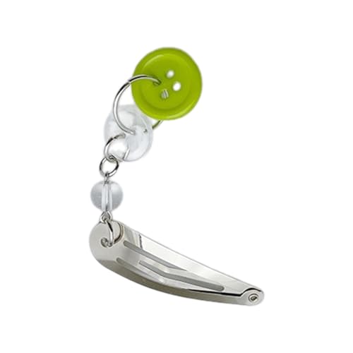 SOUTHJIELING Modische Haarspange mit buntem Knopf-Anhänger, perfektes Geschenk für Kinder von SOUTHJIELING