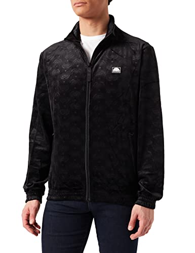 Southpole Herren Southpole AOP Velour Jacket, black, L von Southpole