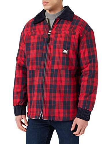 SOUTHPOLE Herren Southpole Check Flannel Sherpa Jacket Jacke, Rot, L von Southpole