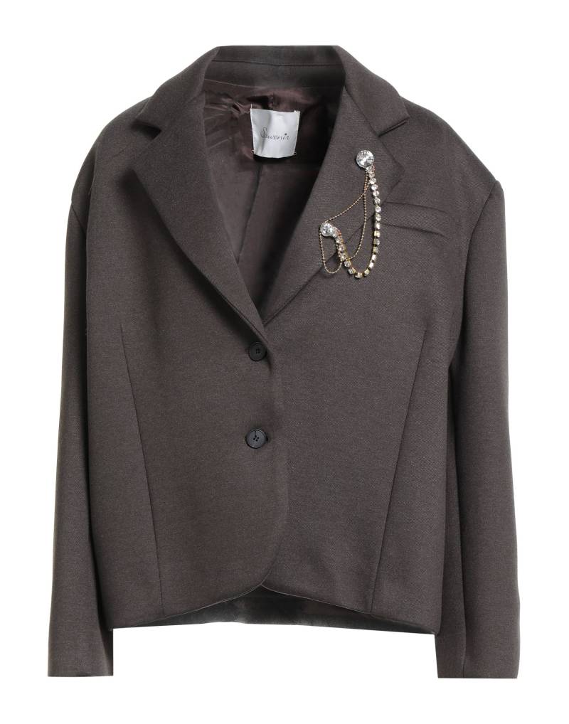 SOUVENIR Blazer Damen Dunkelbraun von SOUVENIR