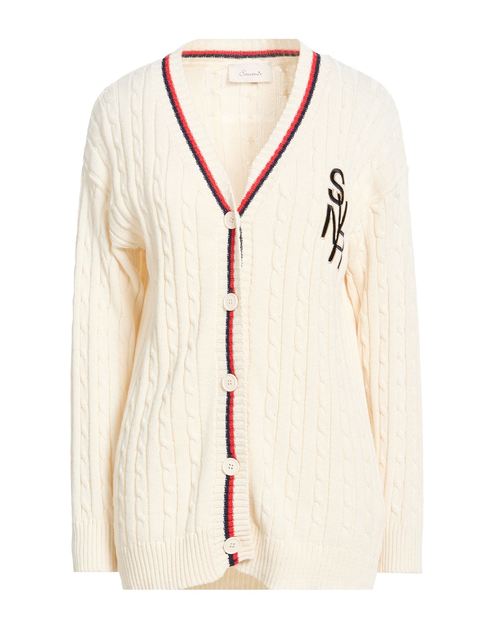 SOUVENIR Strickjacke Damen Cremeweiß von SOUVENIR