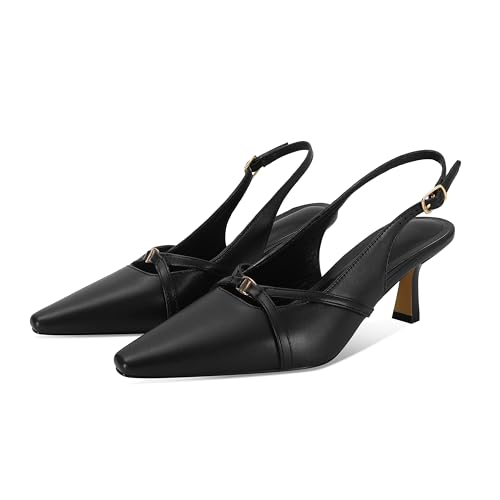 SOVANYOU Damen-Pumps mit spitzem Zehenbereich, Slingback-Pumps mit niedrigem Absatz, bequeme Arbeitspumpen, Schwarz, 38.5 EU SOVANYOU Damen-Pumps mit spitzem Zehenbereich, Slingback-Pumps mit niedrigem Absatz, bequeme Arbeitspumpen, Schwarz, 38.5 EU von SOVANYOU