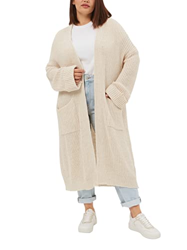 SOVENTUS FASHION Strickjacke Cardigan für Damen Frauen - Hochwertiger Mantel Überwurf warm weich und kuschelig- Perfekt für Frühjahr Herbst Winter Strick beige von SOVENTUS FASHION