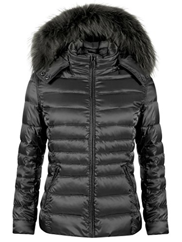 SOVENTUS FASHION Winterjacke Echtfell Jacke Pelz Daunenjacke echt Fellkapuze von SOVENTUS FASHION