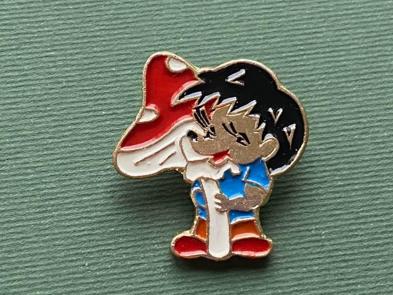 Igel Mit Pilz. Vintage Sammelabzeichen, Sowjetunion Anstecknadel А3 von SOVOK