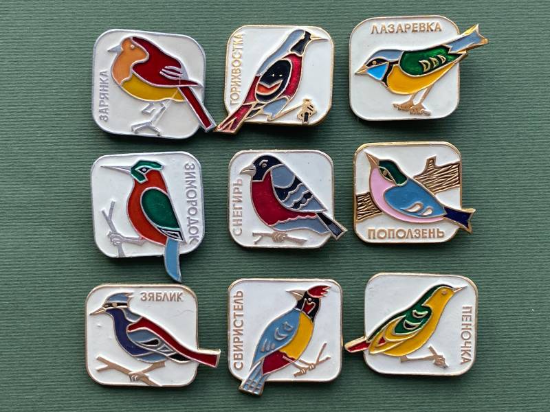 Vogel Pin. Vintage Sammelabzeichen, Fauna, Made in Ussr А3 von SOVOK