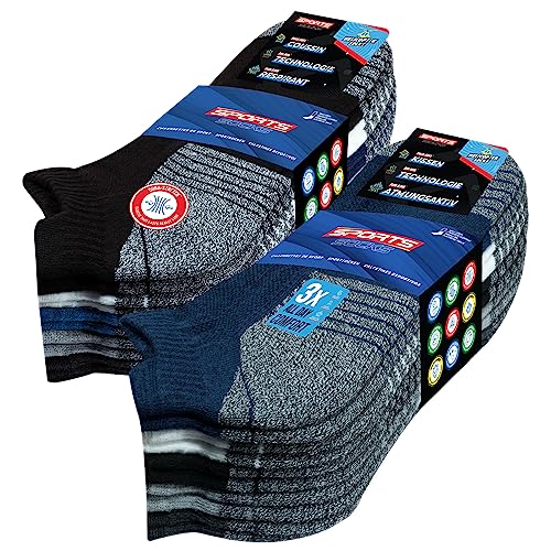 SOXCO 10 Paar Sneaker Socken Herren Damen Sportsocken Kurz Socken Unisex mit Kissen - Helicopter Socks (EU 43-46, Mehrfarbig S) von SOXCO