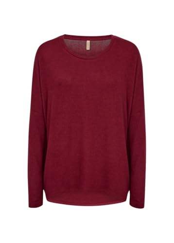 SOYACONCEPT Damen Langarmshirt SC-Biara, Rundhalsausschnitt, Dark Red, XL von SOYACONCEPT