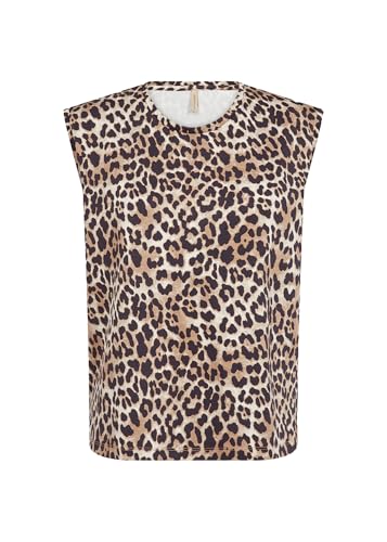 SOYACONCEPT Damen Top SC-OPHIA 10 mit Leo Print (Sand Kombi) Größe L von SOYACONCEPT