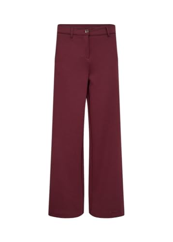 SOYACONCEPT Damen Hose SC-Daniela, Einfarbig, Stoffhose, Wide Leg, Dark Red, 36 von SOYACONCEPT
