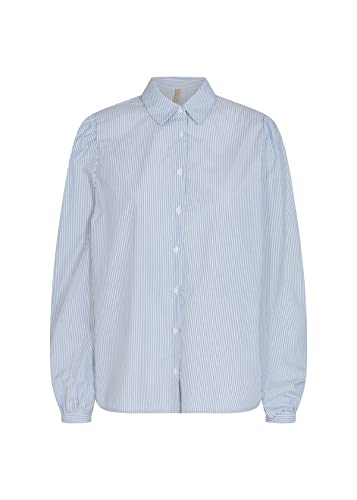 SOYACONCEPT Damen SC-Bea 1 Classic Striped Shirt Hemd, Kaschmir Blau Kombi, Medium von SOYACONCEPT