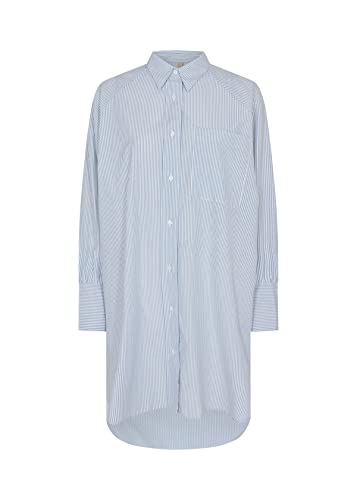 Soya Concept Damen SC-Bea 2 Oversize Striped Shirt Top, Cashmere Blue Combi, M von SOYACONCEPT