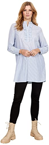 SOYACONCEPT Womens SC-Bea 3 Striped Ruffle Tunika-Shirt, Cashmere Blue Combi, Large SOYACONCEPT Womens SC-Bea 3 Striped Ruffle Tunika-Shirt, Cashmere Blue Combi, Large von SOYACONCEPT