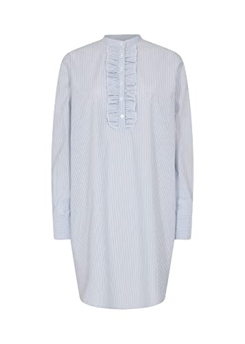 SOYACONCEPT Damen Sc-bea 3 Gestreiftes Rüschenhemd Tunika-Shirt, Cashmere Blue Combi, 38 von SOYACONCEPT