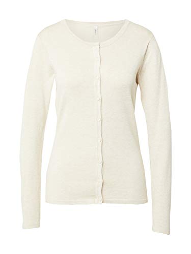 Soya Concept Damen Sc-Dollie 446 Basic Knöpfen Strickjacke, Beige-meliert, L von SOYACONCEPT