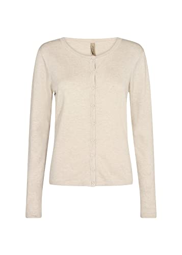 SOYACONCEPT Damen Sc-dollie 446 Classic Knit Cardigan Strickjacke, Beige Melange, XL EU von SOYACONCEPT