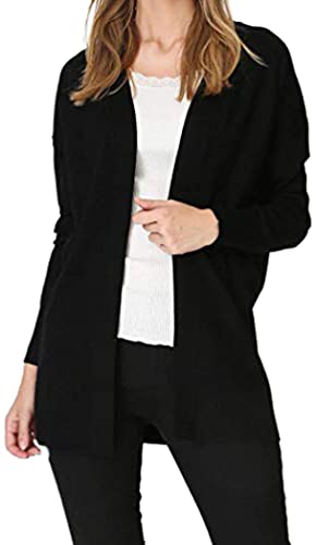 Soya Concept Damen Sc-Dollie 523, lang, vorne offen Strickjacke, Schwarz, S von SOYACONCEPT