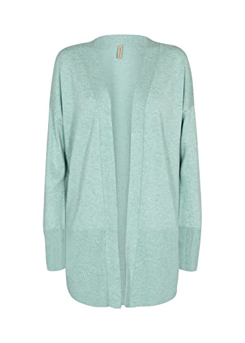 SOYACONCEPT Damen Sc-Dollie 523 Long Open Front Knit Cardigan Strickjacke, Grün (Green Haze Melange), S von SOYACONCEPT