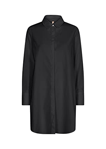 Soya Concept Damen Sc-Netti 12 Oversize Longshirt Hemd, Schwarz, Small von SOYACONCEPT