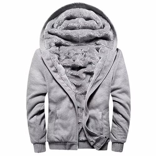 SOYOKA Men's Hoodies Full Zip Fleece Jacket Coat Winter Thick Warm Oversized Zip Up Hooded Top with Pockets Sweater Jumper Men von SOYOKA