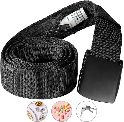 SP HOME GOODS Reise-Geldgürtel mit verstecktem Geldfach, Nylon, Militär, taktisch, Herren, mit Schnalle aus Zinklegierung, Schwarz, Schwarz, Geldgürtel SP HOME GOODS Reise-Geldgürtel mit verstecktem Geldfach, Nylon, Militär, taktisch, Herren, mit Schnalle aus Zinklegierung, Schwarz, Schwarz, Geldgürtel von SP HOME GOODS