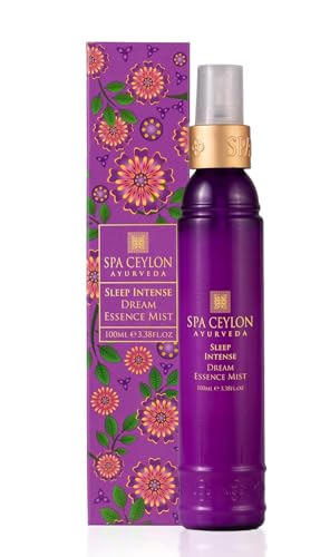 SPA CEYLON Sleep Intense Dream Essence Mist 100 ml – Duftspray mit Lavendel & Ylang-Ylang zur Förderung erholsamen Schlafs, alkoholfrei & hautfreundlich, für Körper, Kissen & Bettwäsche von SPA CEYLON