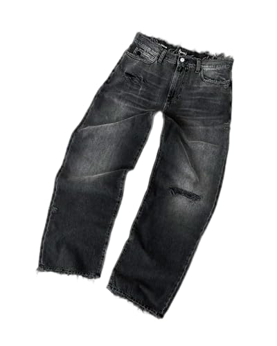 Frauen Mode Straße Bekleidung Retro Große Baggy Jeans Gothic Casual Hohe Taille Gerade Bein Jeans, 2, S Frauen Mode Straße Bekleidung Retro Große Baggy Jeans Gothic Casual Hohe Taille Gerade Bein Jeans, 2, S von SPABOY